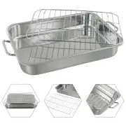 Roasting Tray Grill Rack Baking Supplies Oven Accessory Roaster Tin Tray