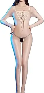 [RUIBAVYA] Body Stockings For Women Sexy Crotchless Panyhose Sexy Bodystocking Shiny Full Body Pantyhose