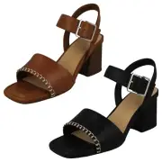 Ladies Clarks Square Toe Sandals Siara 65 Buckle