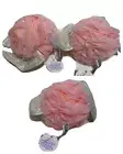 3 More Than Magic Angel Wings Pink Mesh Bath Washing Shower Sponge/Loofa New