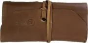 Leather Tool Roll Up Tool Kit Organiser , LeatherWrench Roll Chisel Pouch