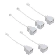 5Pcs Phone Jack Splitter for Landline Telephone RJ11 6P4C 2 Way AdapterPhone ...
