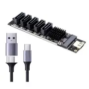 6Gbps TypeC to SATA3 Expansion Card with JMB575 Chip PCIE to SATA3 Expansion