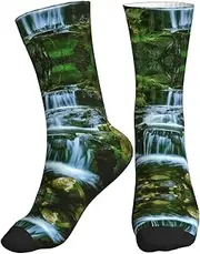 [ALLiYa] Waterfall Flowing Down Compression Socks For Women Men Circulation Is For Athletic Running Cycling Daily Wear