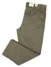 Eddie Bauer Flat Front Chino Mens Size 46 Tall Artichoke Color Pants NWT