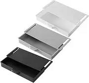 HORIALENCE Desk Organizers and Storage 3pcs Adhesive Pen Box under Table Drawer Pull-out Pen Box Organiser