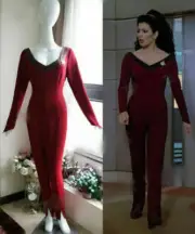 NEW! The Next Generation Cosplay Deanna Troi Jumpsuit uniform Costume