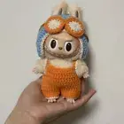 POP MART The Monsters Labubu Plush Doll Handmade Mini Macaron Pilot Suit No Toys