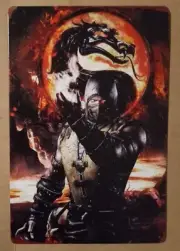 Mortal Kombat Scorpion metal hanging wall sign