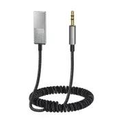 Aux Bluetooth Adapter 5.3 with Built-in Microphone CD Quality 10M Transmissio...