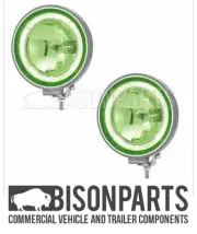 UNIVERSAL 7" GREEN DRIVING LAMPS WITH LED POSITION RING (PAIR) BP86-102 X 2