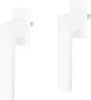 RAL9016 Set of 2 White Window Handle Grid Olive Metal 45° Grid