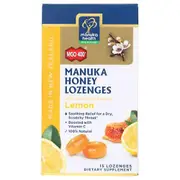 Manuka Health Honey & Lemon Lozenges, 15 Count (Pack of 4)