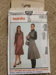 Burda Asymmetrical Dress Sewing Pattern U.S. Sz 10-20 FF