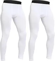 [HYCOPROT] Men's Compression Trousers Athletic Tight Leggings Running Cool Dry Bottoms Sports Base Layer Pants for Workout Basketball Sports