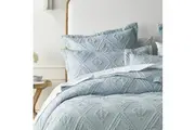 Bianca Aspen Polyester Bedspread w 2x Pillowcases Bedding Set Sky Blue