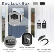 Key Safe Box with Code Resettable 4 Digit Combination Key Hider Box tyYEL