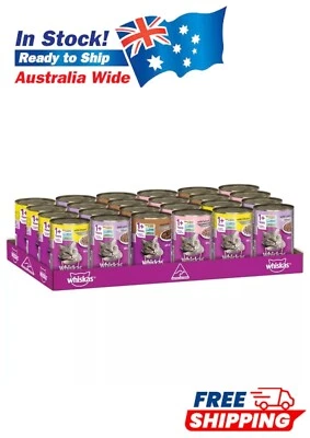 Whiskas Adult Wet Can Cat Food Mixed 24 x 400g Wet Cat Food, Whiskas Cat Food