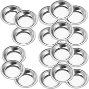WHAMVOX Round Painting Palette Tray Set 18pcs Small Artist Palette Watercolor Mixing Trays for Nail Art