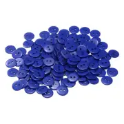 200pcs Sewing Button 15mm 2 Holes Resin Round Craft Buttons, Dark Blue