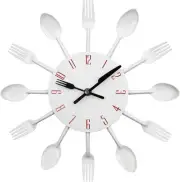 Timelike Kitchen Wall Clock, 3D Removable Modern Creative 32*32*4CM, White