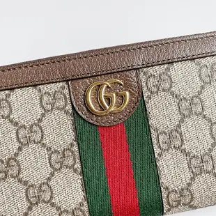 美國百分百【全新正品】GUCCI Ophidia系列 長夾 錢包 皮夾 皮件 男女用 多卡 印花 老花 BP47