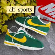 ❤ BNWB & Authentic Nike ® Cortez TXT Trainers Green & Yellow UK Size 9.5 EU 44.5