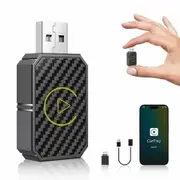 CarPlay Adapter Mini Wireless Plug and Play Upgrade Low Latency Converts Wired Dongle iPhone iOS 10 Fast Stable Connection Car Tech