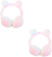 [FYHDASTA] 2pcs Plush Earmuffs Biking Accessories Bicycle Accesories Accessories for Bikes Warm Plush Ear Cover For Hats