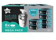 GENUINE Tommee Tippee Sangenic Tec Nappy Bin and/or 6 REFILLS Closer to Nature