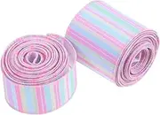 2 Rolls Easter Burlap Ribbon Faux Material for Creative Present Wrapping DIY Crafts for Easter Wreath Decorations