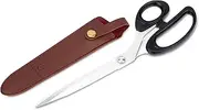 Equimour Tail Scissors - Sharp Horse Scissors Made of Stainless Steel | Precise Cut for Strong Tail Hair | Ergonomic Handle & Case Made of Vegan Leather | Horse Accessories for Tail Care