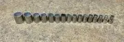 NOS 16 PIECE CRAFTSMAN G METRIC CHROME 12 POINT 1/2" DRIVE SOCKET SET 30MM-9MM