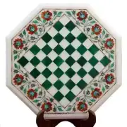 Marble Inlay Chess Set Handmade Marble Inlay Chess table top with figures