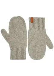 Vince Donegal Cashmere Mittens - Beige ONE SIZE