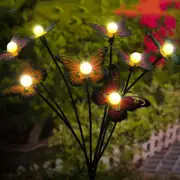 Solar Butterfly Decorative Lights Solar Powered Stake Light -Warm White