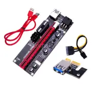 New PCI-E 1x to 16x Powered USB3.0 GPU Riser Extender Adapter Card