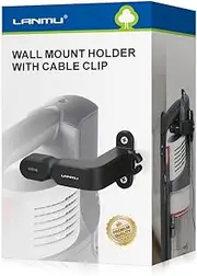 [LANMU] Wall Mount for Shark Vacuum Cleaner,Wall Bracket Holder for Shark IZ201UK,IZ202UK,IZ300UK,Handheld CH951,Dyson V7 V8 V10 V11 V12 V15 Outsize Vacuum Cleaner,with Charging Cord Clip