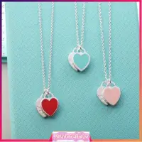 在飛比找蝦皮購物優惠-Classic Double Heart Necklace 