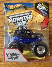 2012 HOT WHEELS MONSTER JAM " SON-UVA DIGGER " Monster Truck With Crushable Car