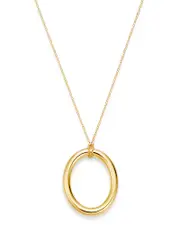 Bloomingdale's Fine Collection Oval Pendant Necklace in 14K Yellow Gold, 16-18