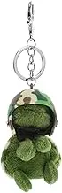 iplusmile Stuffed Turtle Keychain Charm Cute Plush Turtle Bag Hanging Ornament for Keys Backpacks Lightweight Soft Accessory Green Helmet Design