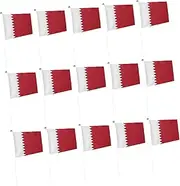 BCOATH 50pcs Qatar Waving Flag Country Flags Flag Decor Football Team Flag Handheld National Flag Portable Patriotic Flag Flags of The Country Multipurpose Sports Match Flag Boat Flags