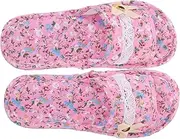 WRITWAA Lightweight Washable Men Slippers Portable Fabric Bottom House Shoes Breathable Comfortable Design for Home Hotel Travel and Spa Cozy Open Toe Slippers for Relaxation