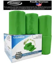 4 Gallon Trash Bags Made W/ EPI TDPA(Totally Degradable PlasticAdditive)(400 Ct)