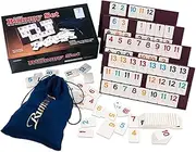 ZOOCEN Rummy Cube With 4 Plastic Racks, 160 Tiles Game Set With Case, Melamine Rummy Set With 4 Tile Holders