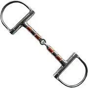 Ring Snaffle Bit, Stainless Steel Rubber Roller Mouth Snaffle Bit, D-Ring Snaffle Horse Bit Copper Rollers, Horse Bit Ring D-Ring Snaffle Design for Enhanced Control for Horses Training, Riding