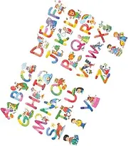 PERSELOSO 1 Set Educational Alphabet Stickers for Durable Cartoon Letter Wall Decals for DIY Craft and Home Decoration Safe Material for Learning and Fun