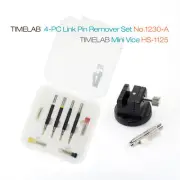 Timelab Watch Band Strap Link 4-PC Pin Remover Set Mini Clamp Vice Vise