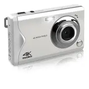 Digital Camera, 1080 FHD Photo Camera, AutoFocus 4K Digital Camera, Portable 16X Digital Zoom Camera for Teenagers Men Women Beginners Girls Boys, White